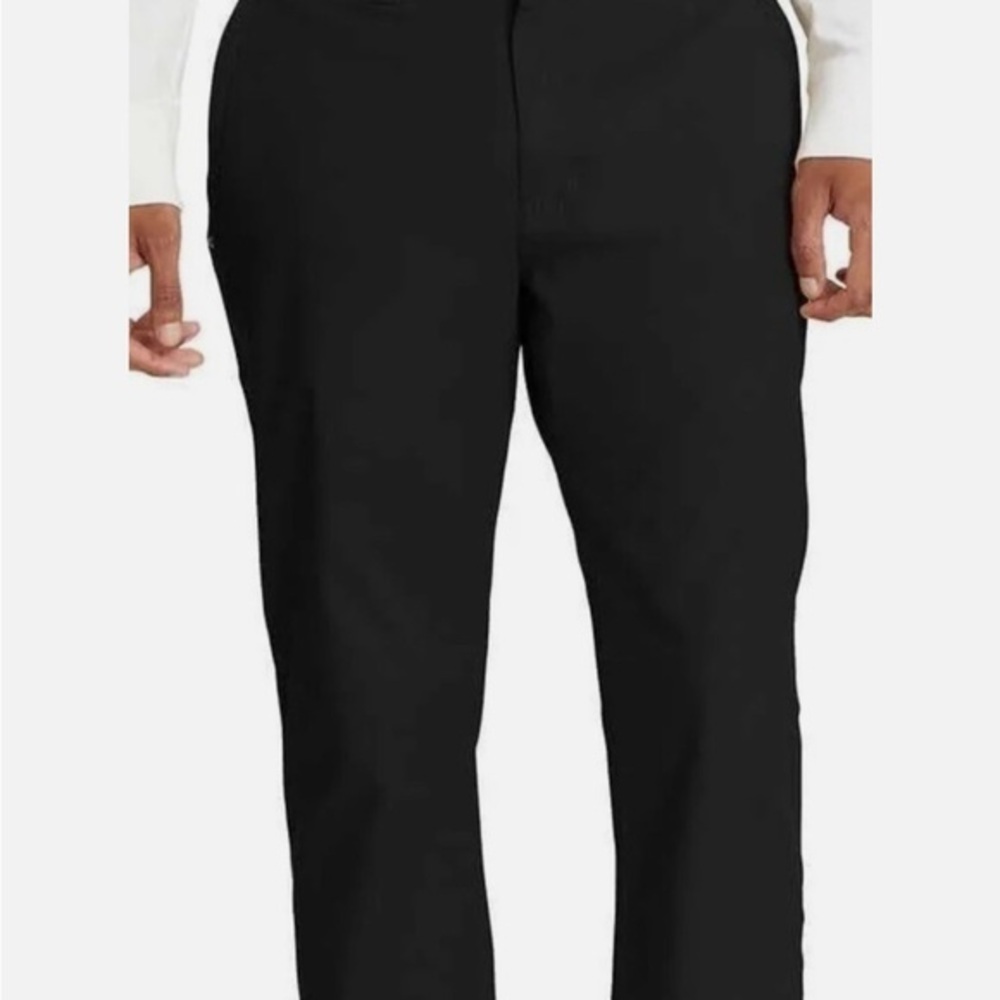 Eddie Bauer Men's Relaxed Fit Canvas Utility Pants in Deep Black